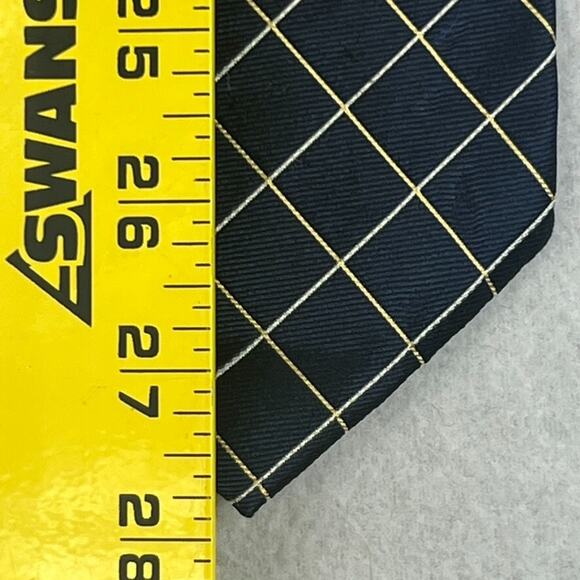 Polo by Ralph Lauren Blue Plaid Design 100% Silk Men's Necktie Hand Made Repp - Picture 9 of 16